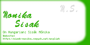 monika sisak business card