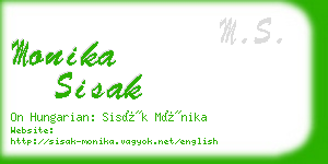 monika sisak business card